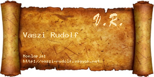 Vaszi Rudolf névjegykártya
